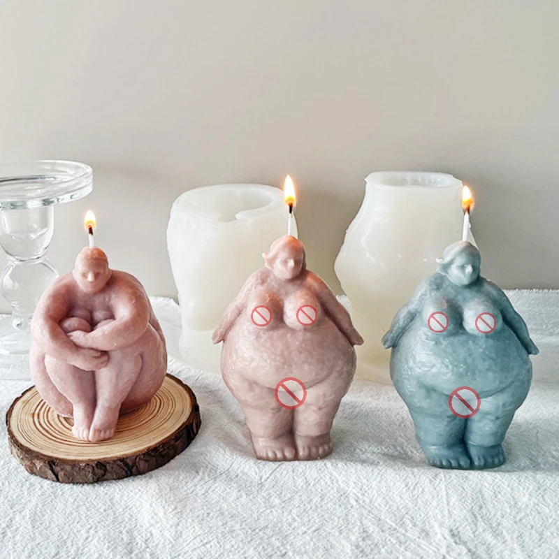 Candle Making Fat - Streszczenie ludzkie ciało świeca silikonowe formy