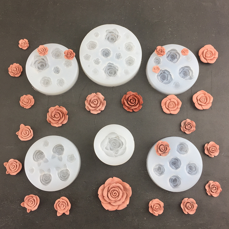 Candle Making Ideas - 3D kształt kwiatu róży liść formy