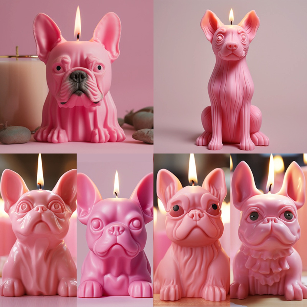 Candle Making Kits - Pekingese Puppy Pug Animal Candle Silicone