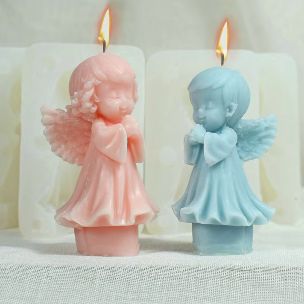 Candle Making For Kids - Winged Angel Silicone Candle Mold DIY