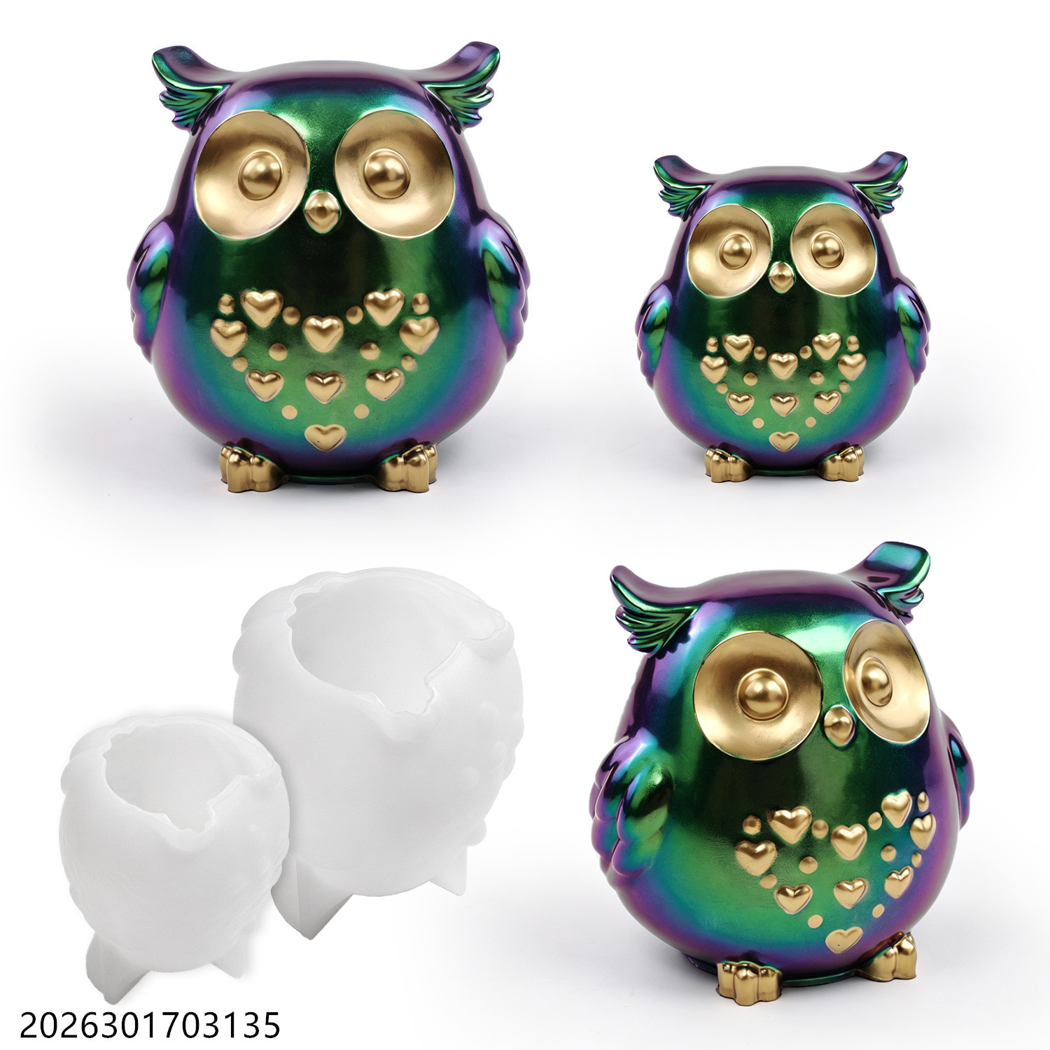 Candle Making Ideas - Forma Silikonowa Sowa 3D Zestaw do