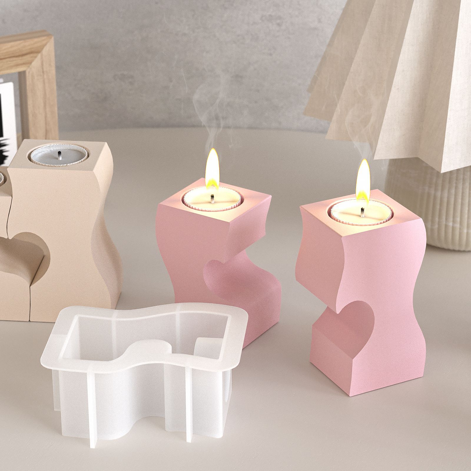 S Heart Candlestick Silicone M – Candle Making Ideas recenzja i cena