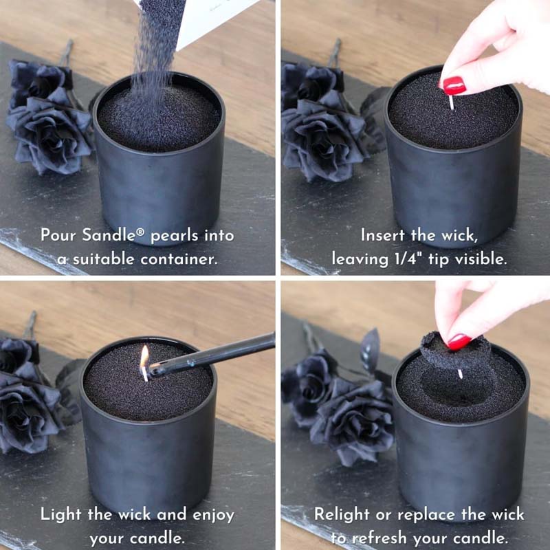 Czarny piasek do świec z knote – Candle Making Ingredients recenzja i cena